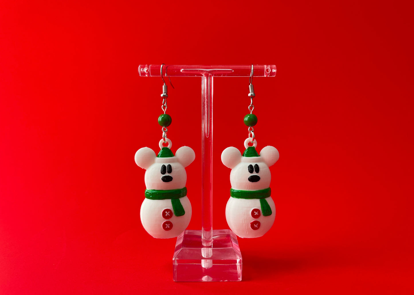 SnowMouse 3D Earrings