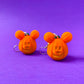 MINI Pumpkin Mouse Head Earrings