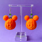 Pumpkin Mouse Head Earrings