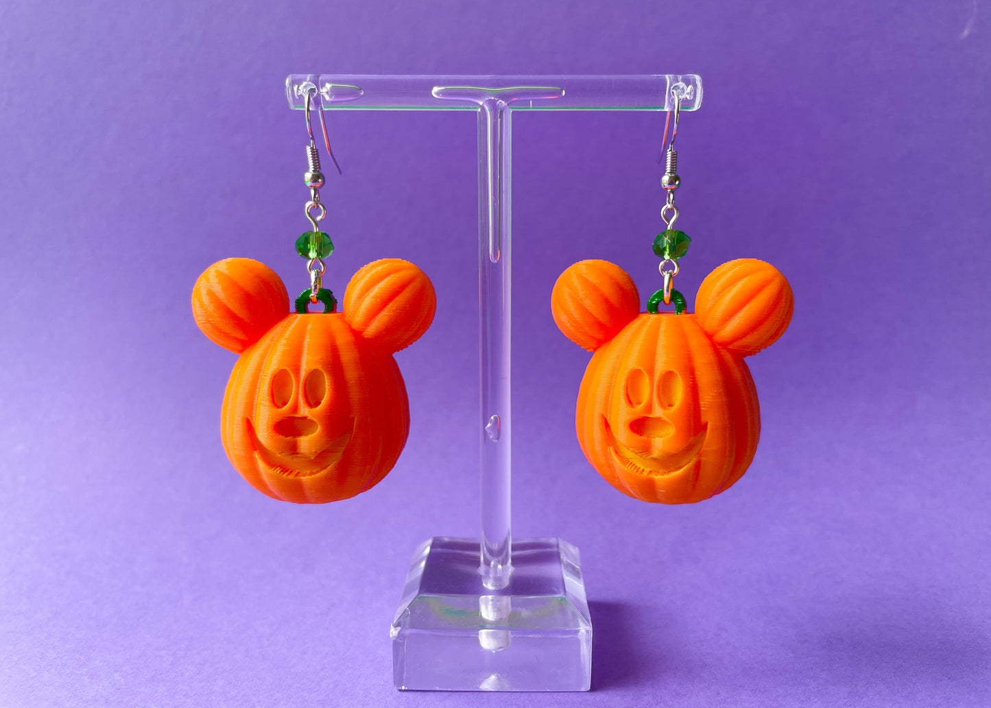 Pumpkin Mouse Head Earrings