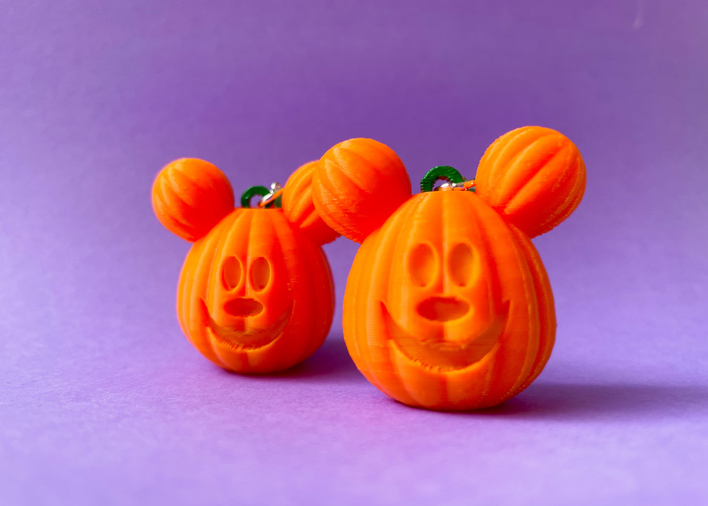 Pumpkin Mouse Head Earrings