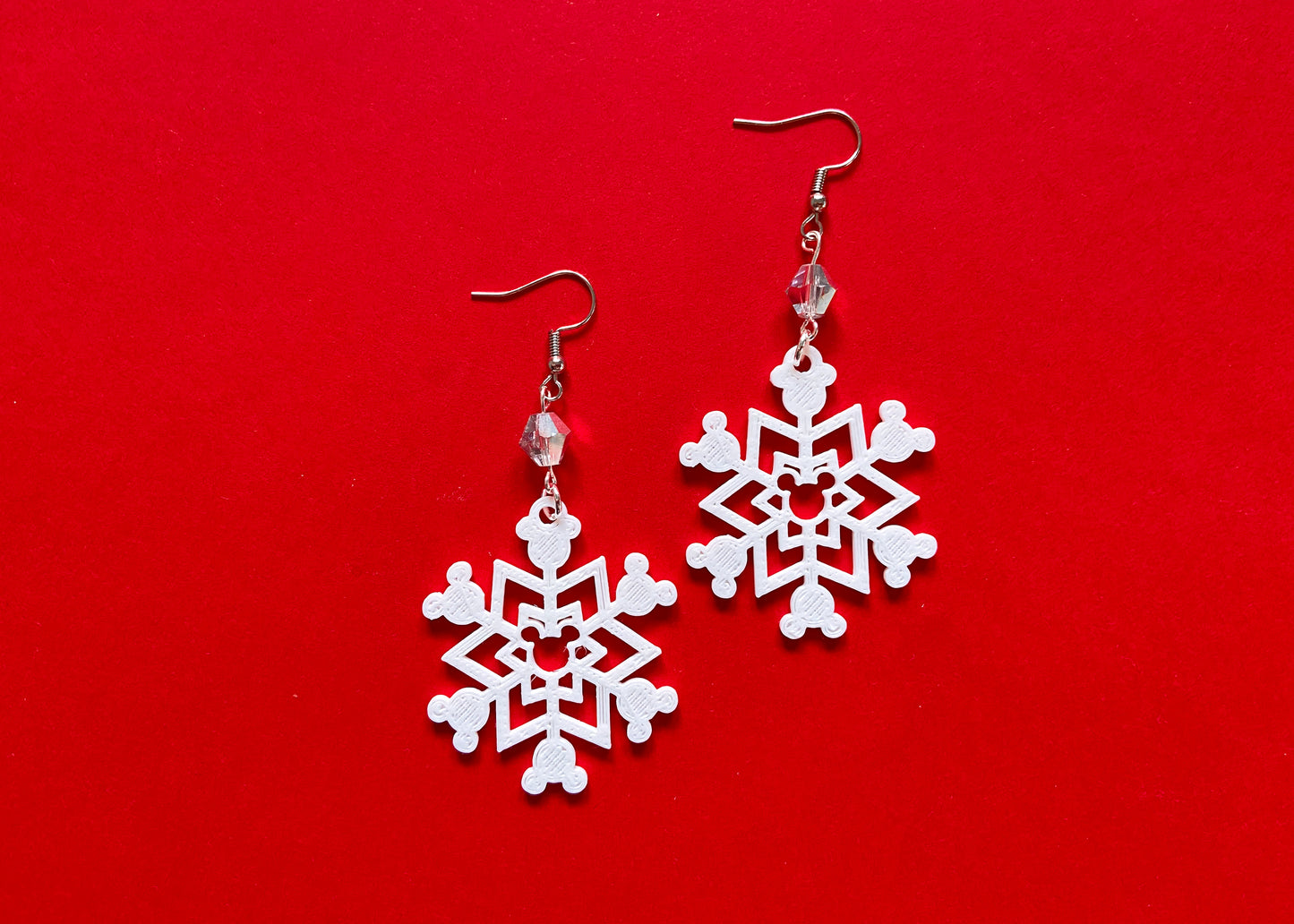 Mouse Snowflake Earrings