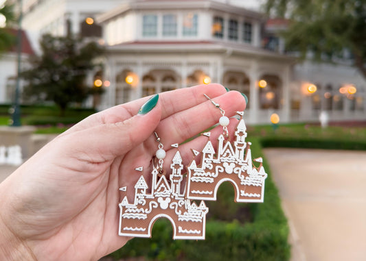 Classic Gingerbread Castle Earrings