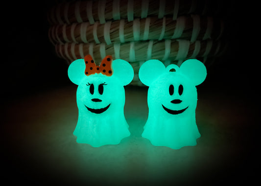 GLOW Ghosty Mouse Head MIX Earrings